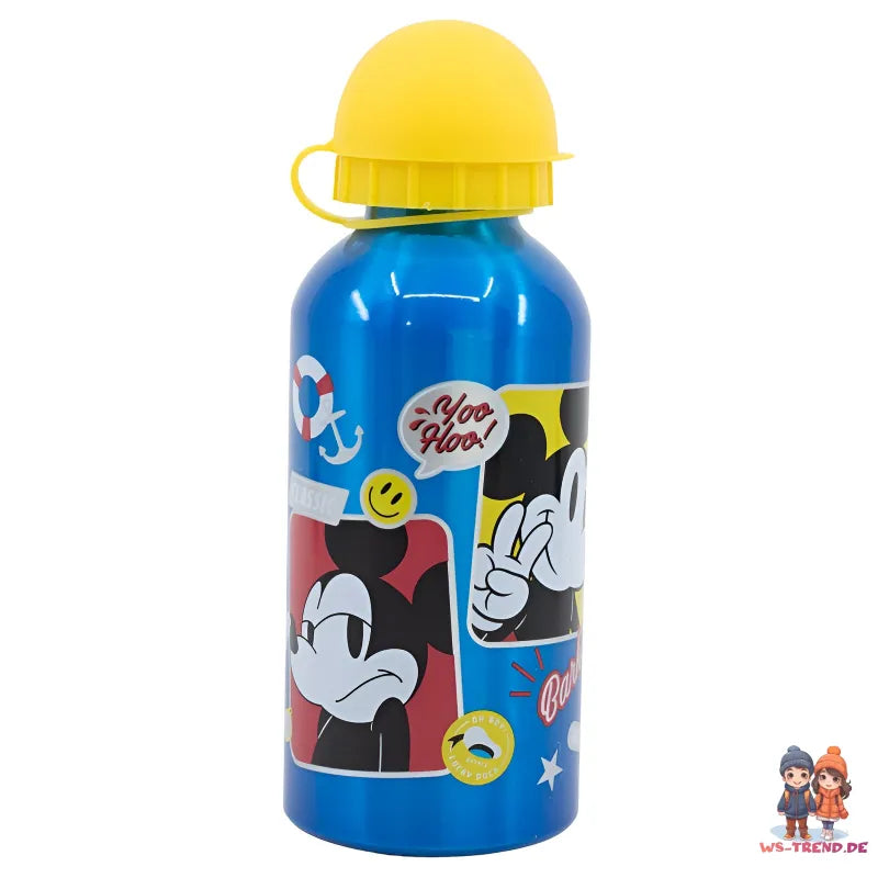 Disney Mickey Maus Alu Sportflasche Wasserflasche Trinkflasche Flasche 400 ml - WS-Trend.de