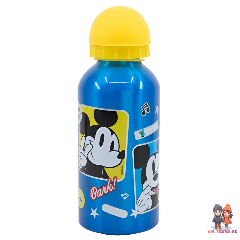 Disney Mickey Maus Alu Sportflasche Wasserflasche Trinkflasche Flasche 400 ml - WS-Trend.de