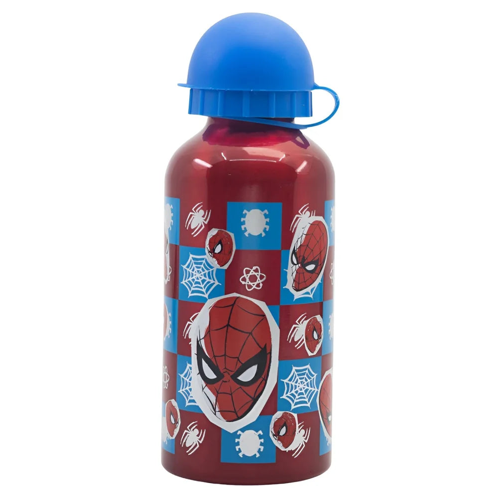 Marvel Spiderman Kinder Alu Wasserflasche Trinkflasche Flasche 400 ml - WS-Trend.de