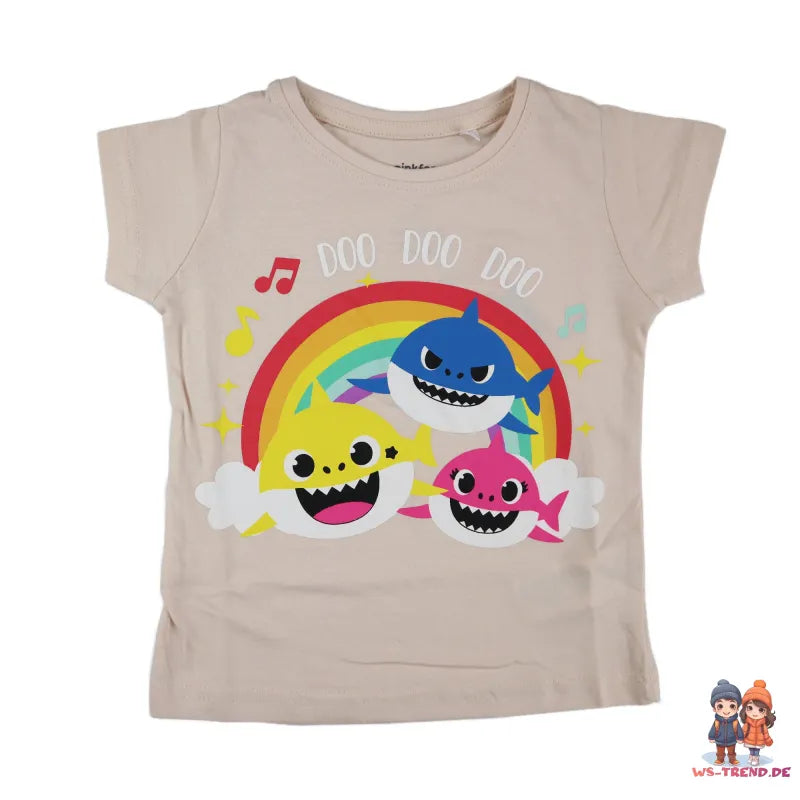 Baby Shark Hai Kinder Mädchen Schlafanzug WS Trend.de Pyjama kurz 92 116 100% Baumwolle