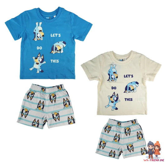 Bluey Jungen Kinder Pyjama Schlafanzug Shirt Shorts - WS-Trend.de Gr. 92 bis 116 Baumwolle