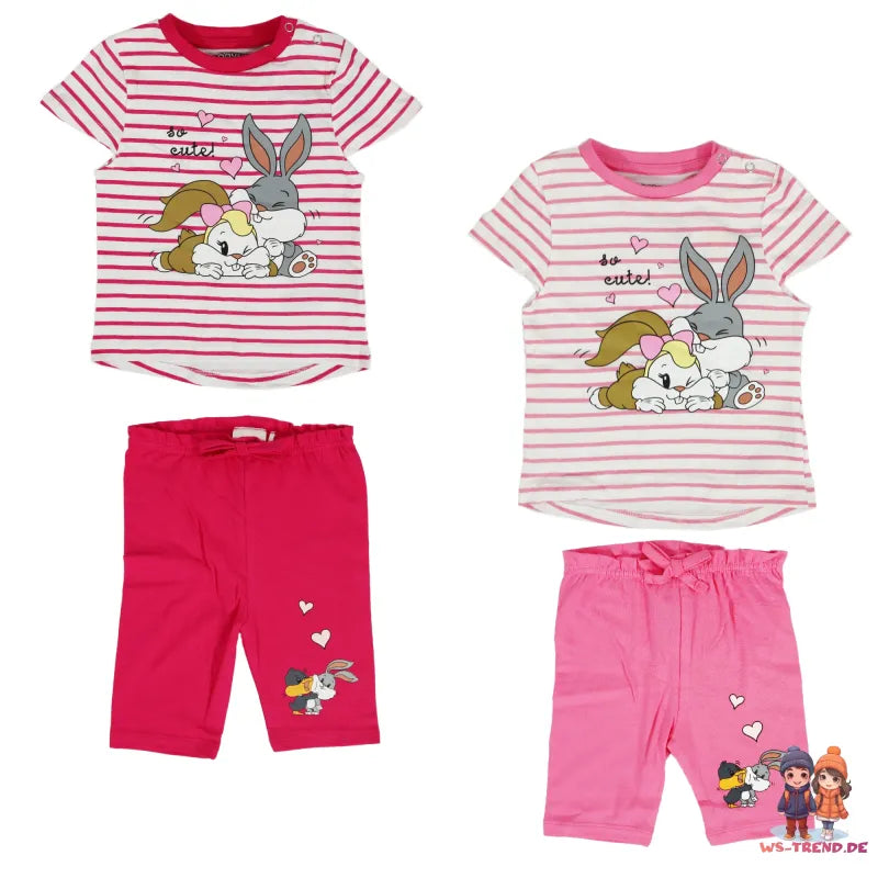 Bugs und Lola Bunny Baby Mädchen Sommerset Shorts plus T-Shirt - WS-Trend.de Gr. 62-86