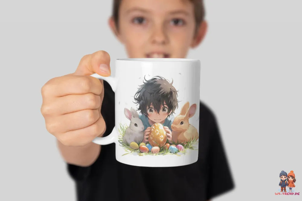 Anime Osterhase Ostereier Ostern Kaffeetasse Teetasse Tasse Geschenkidee - WS-Trend.de