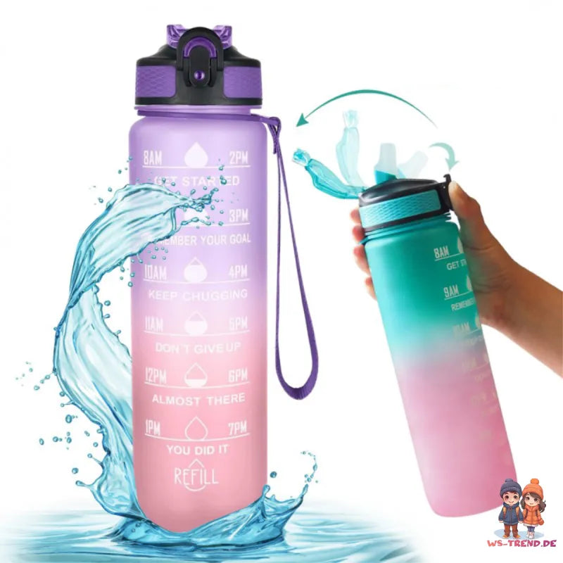 XL Sportflasche Wasserflasche Trinkflasche Flasche 1000 ml - WS-Trend.de