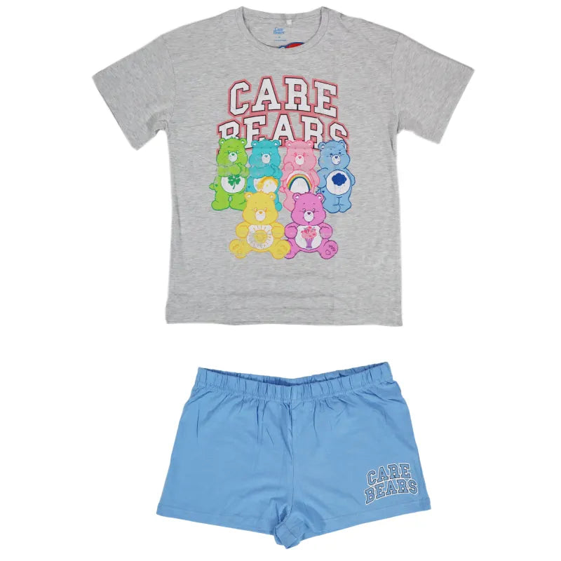 Die Glücksbärchis Damen kurzarm Schlafanzug Pyjama - WS-Trend.de XS-XL Baumwolle