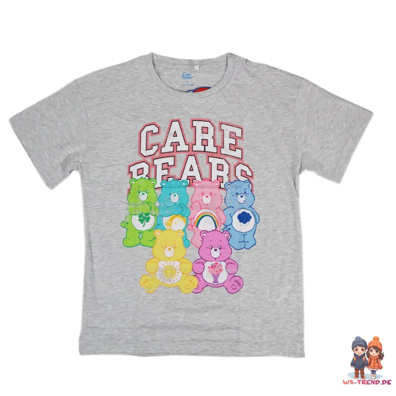 Die Glücksbärchis Damen kurzarm Schlafanzug Pyjama - WS-Trend.de XS-XL Baumwolle