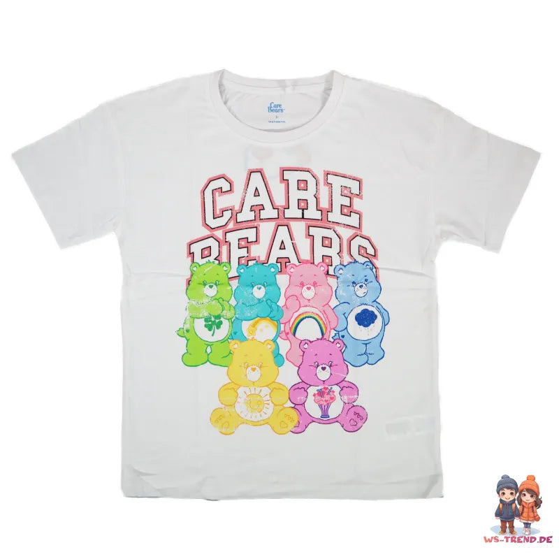 Die Glücksbärchis Damen kurzarm Schlafanzug Pyjama - WS-Trend.de XS-XL Baumwolle