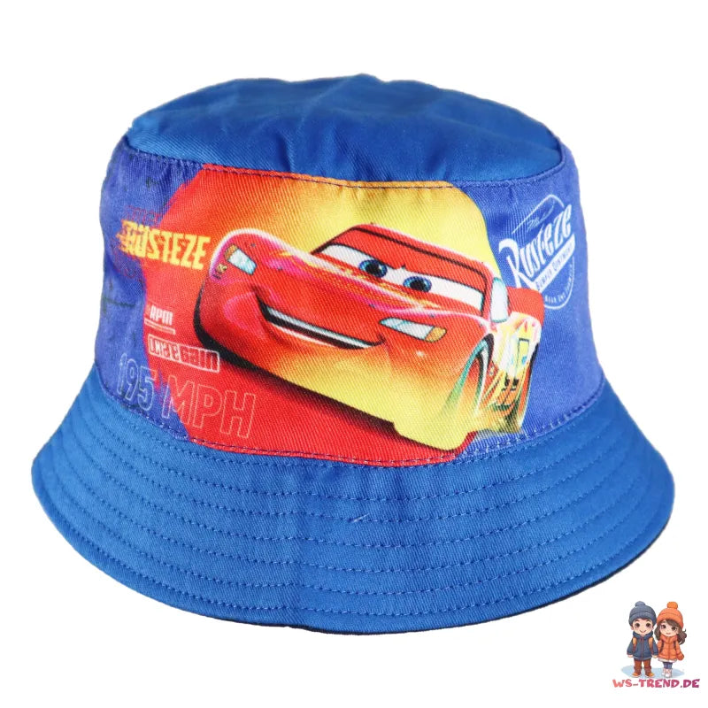 Disney Cars Lightning McQueen Kinder Fischermütze Fischerhut Sommerhut - WS-Trend.de Gr. 52-54