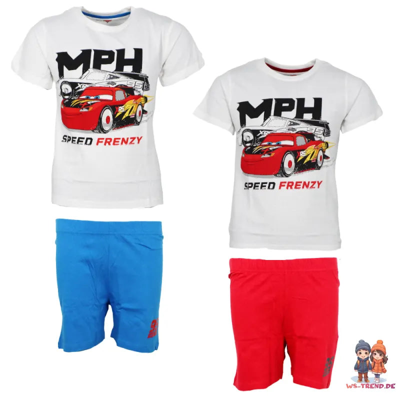 Disney Cars Lightning McQueen Kinder Pyjama Schlafanzug - WS-Trend.de 98-128 Baumwolle