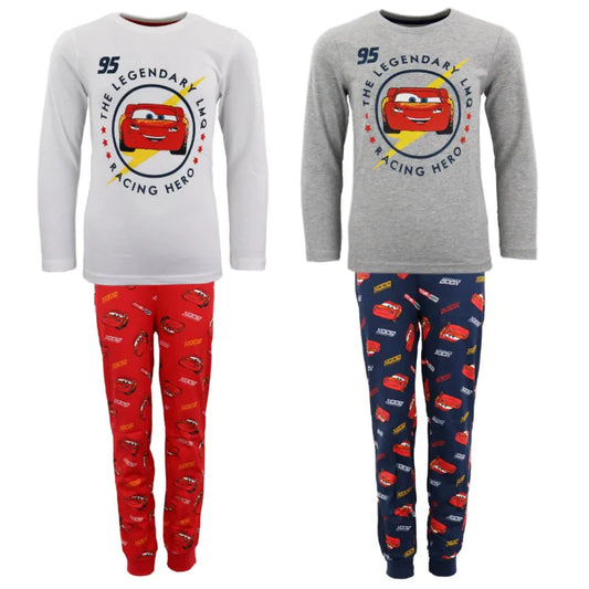 Disney Cars Lightning McQueen Kinder langarm Pyjama Schlafanzug WS Trend.de lang 98 128 Baumwolle