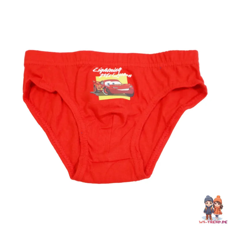 Disney Cars Lightning McQueen 3er Pack Slips Kinder Jungen Unterwäsche - WS-Trend.de Baumwolle