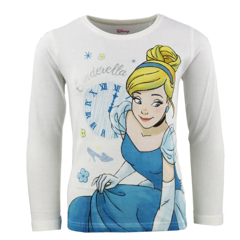 Disney Cinderella Kinder Mädchen langarm T Shirt WS Trend.de 98 bis 128 Baumwolle