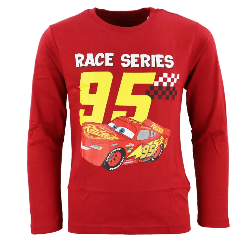Disney Cars Lighntning McQueen Kinder langarm T-Shirt - WS-Trend.de Jungen 98 - 128 Baumwolle