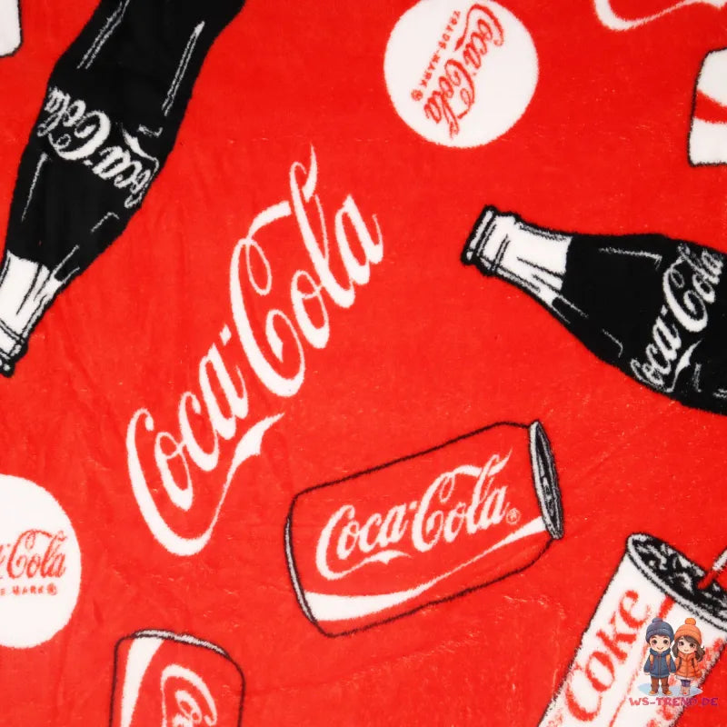 Coca Cola warme Fleecedecke leichte Kuscheldecke 120x150 cm - WS-Trend.de