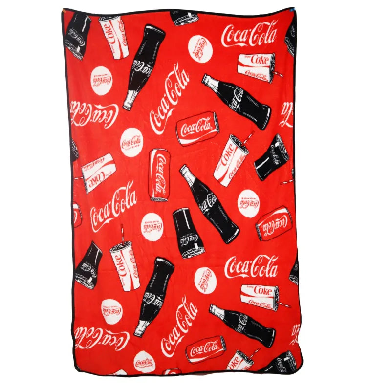 Coca Cola warme Fleecedecke leichte Kuscheldecke 120x150 cm - WS-Trend.de
