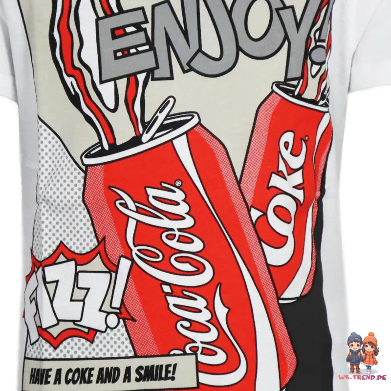 Coca Cola Classic Kinder Jugend Jungen kurzarm T-Shirt - WS-Trend.de 134-164 100% Baumwolle