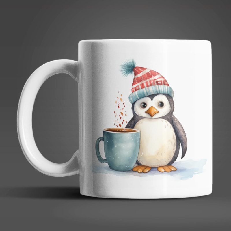 Süßer Pinguin Coffee Kaffeetasse Teetasse Tasse Geschenkidee 330 ml –  WS-Trend