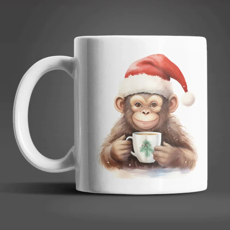 Süßes X-Mas Äffchen Coffee Kaffeetasse Teetasse Geschenkidee - WS-Trend.de Tasse 330 ml