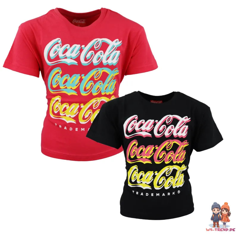 Coca Cola Mädchen kurzes Top Jugend T-Shirt - WS-Trend.de 134-164 Baumwolle