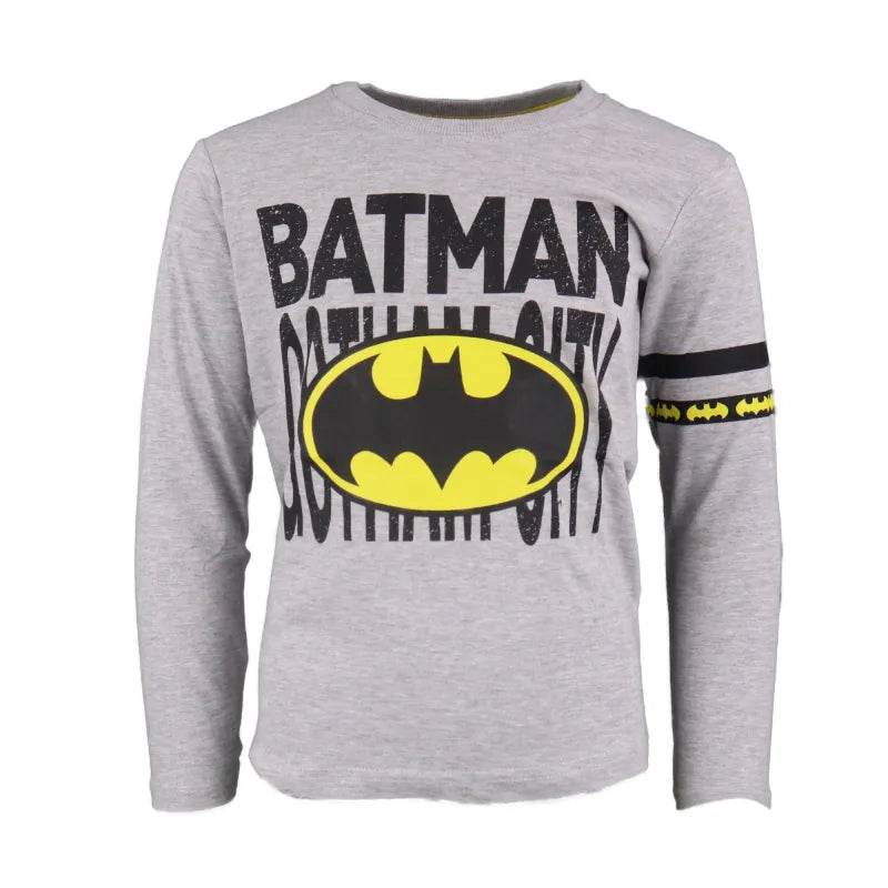 DC Comics Batman Kinder langarm T-Shirt - WS-Trend.de Jungen Langarm Gr. 134-164 Blau Grau