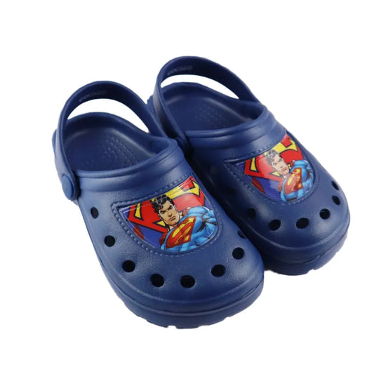 DC Comics Superman - Kinder Clogs Badeschuhe - WS-Trend.de - Sandalen Latschen Hausschuhe 24-31