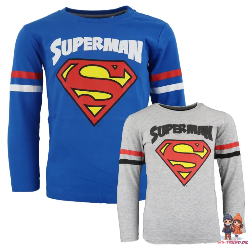 DC Comics Superman langarm T-Shirt - WS-Trend.de Kinder - Jungen 104-134