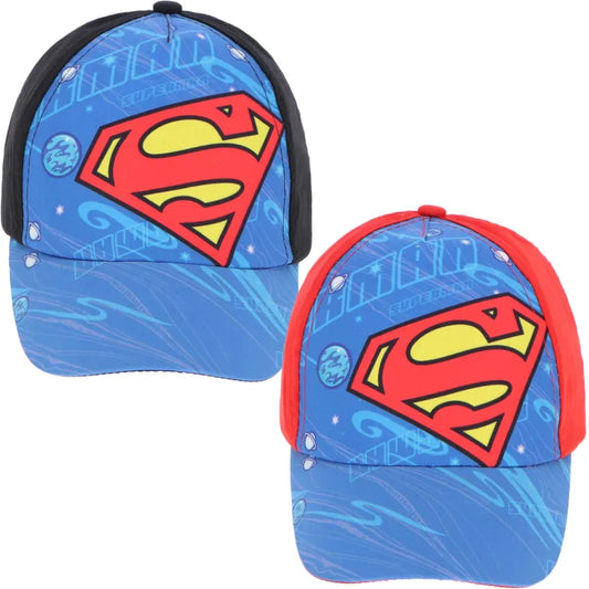 DC Comics Superman Logo Kinder Baseball Kappe WS Trend.de Basecap Mütze Hut 54 56 Blau Rot