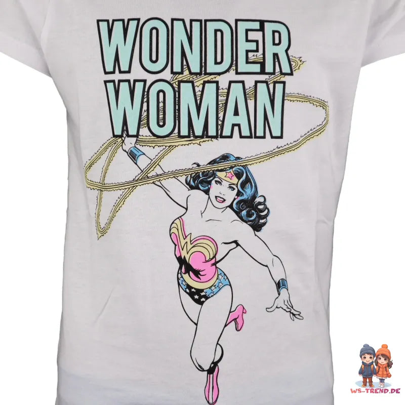 DC Comics Wonder Woman Schlafanzug Pyjama - WS-Trend.de kurz 134 bis 164 Baumwolle