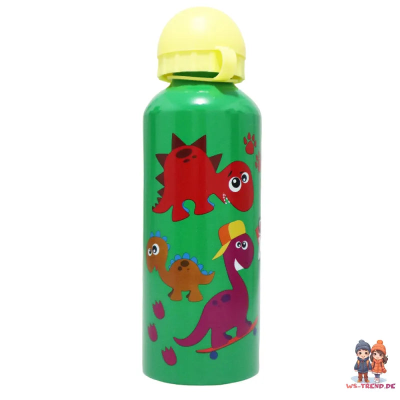 Crazy Dino 2 tlg Kinder Lunch Set Brotdose Alu Trinkflasche 500 ml Geschenk - WS-Trend.de