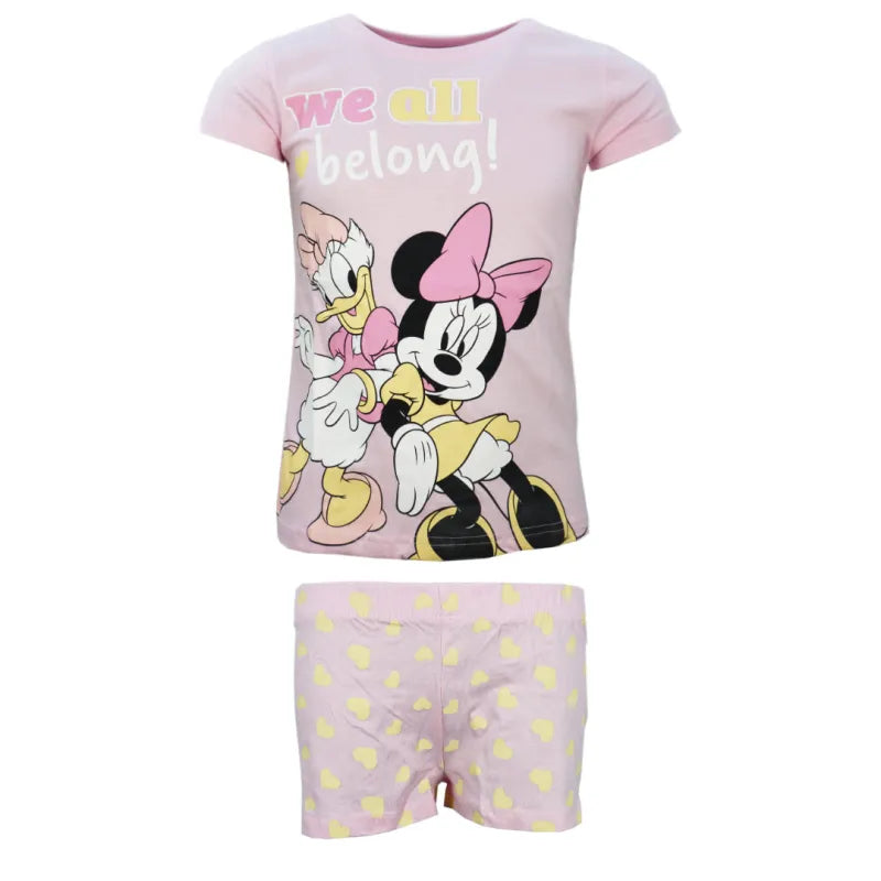 Disney Minnie Maus Mouse Daisy Duck Kinder Schlafanzug Pyjama WS Trend.de 92 128 Baumwolle