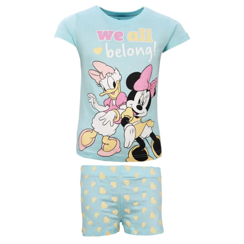 Disney Minnie Maus Mouse Daisy Duck Kinder Schlafanzug Pyjama WS Trend.de 92 128 Baumwolle