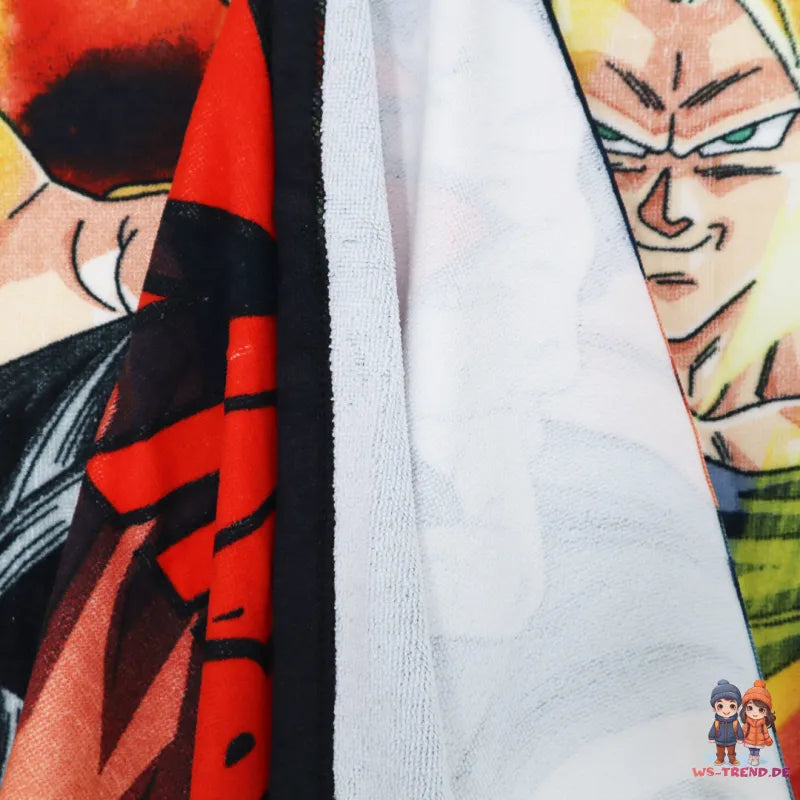 Dragon Ball Z Goku Mikrofaser Strandtuch Badetuch 70x140 cm - WS-Trend.de Dragonball Badehandtuch