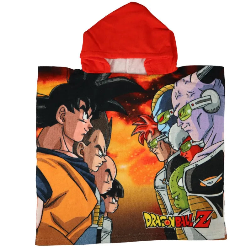 DragonBall Z Goku Kinder Jungen Mikrofaser Poncho Badeponcho 55x55 cm - WS-Trend.de