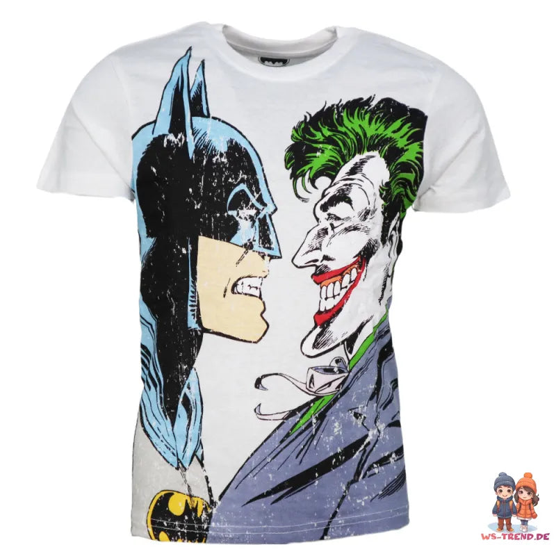 DC Comics Batman Joker Kinder kurz Pyjama Schlafanzug WS Trend.de 98 bis 128 Baumwolle