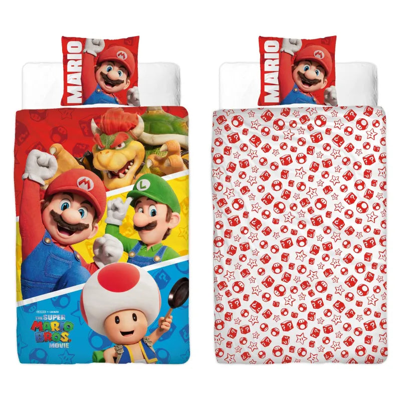 Super Mario Luigi Mikrofaser Bettwäsche Set 135/140x200 60x70 cm - WS-Trend.de