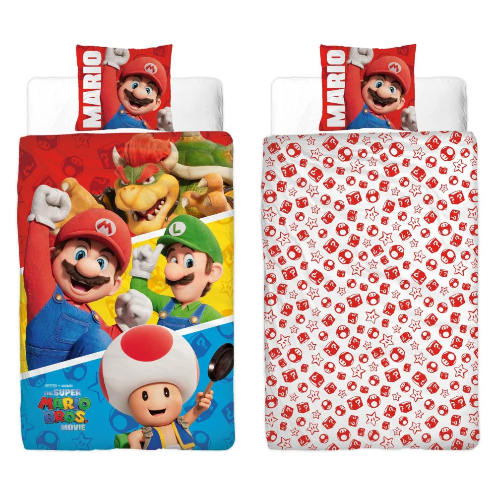 Super Mario Luigi Mikrofaser Bettwäsche Set 135/140x200 60x70 cm - WS-Trend.de