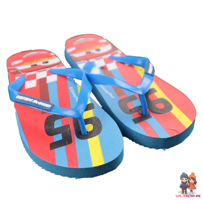 Disney Cars Lightning McQueen Jungen Zehentrenner - WS-Trend.de Mc Queen - Kinder Badeschuhe Latschen 26-33