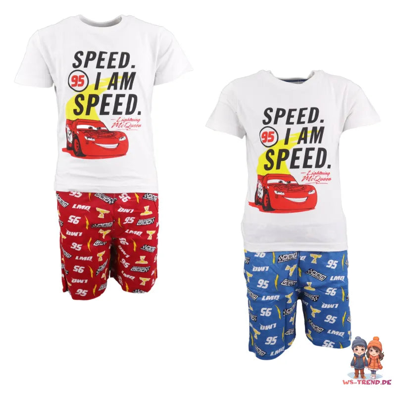 Disney Cars Lightning McQueen Kinder Pyjama Schlafanzug - WS-Trend.de 98-128 Baumwolle