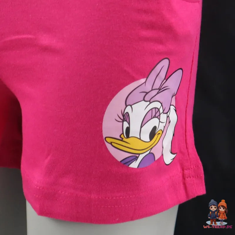 Disney Daisy Duck Kinder Mädchen Sommerset Shorts plus T-Shirt - WS-Trend.de 98-128 Rosa Pink