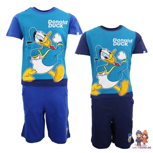 Disney Donald Duck Sommerset Shorts plus T-Shirt - WS-Trend.de Kinder Jungen 98-128 Blau