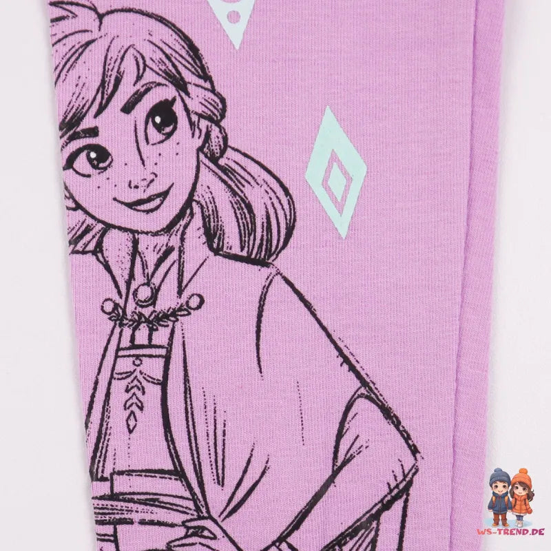 Disney Die Eiskönigin Anna Elsa Kinder Leggings Sporthose - WS-Trend.de 2 Mädchen