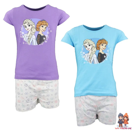 Disney Die Eiskönigin Elsa Anna Kinder kurzarm Schlafanzug Pyjama - WS-Trend.de 104 bis 134