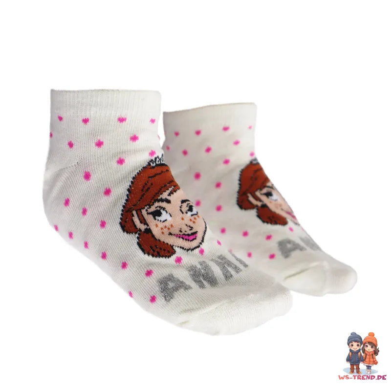 Disney Die Eiskönigin Elsa Anna Mädchen Kinder kurze Socken im 2er Pack - WS-Trend.de 23 - 34