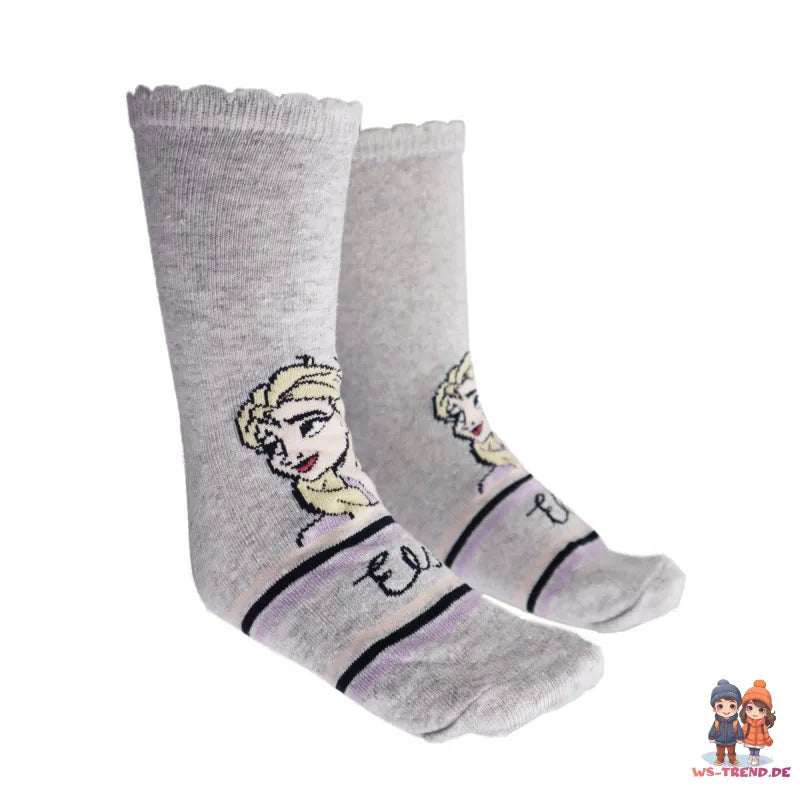 Disney Die Eiskönigin Elsa Anna Mädchen Kinder lange Socken im 2er Pack - WS-Trend.de 23 - 34