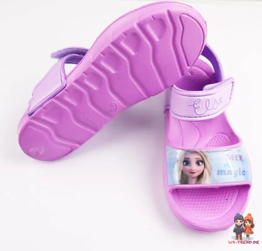 Disney Die Eiskönigin Elsa Kinder Klett Sandalen WS Trend.de Klettsandale Badeschuhe Mädchen