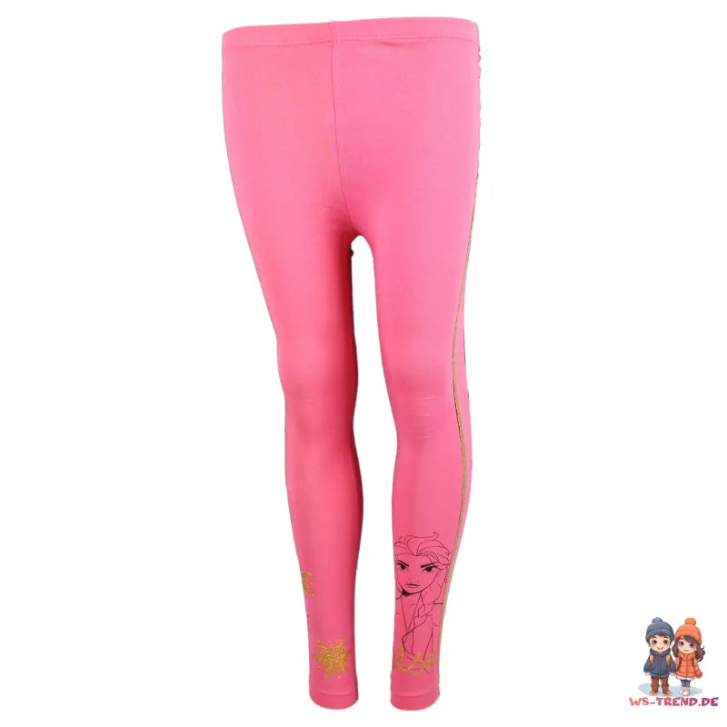 Disney Die Eiskönigin Elsa Kinder Leggings Sporthose - WS-Trend.de 2 Mädchen Glitzerstreifen 104-134