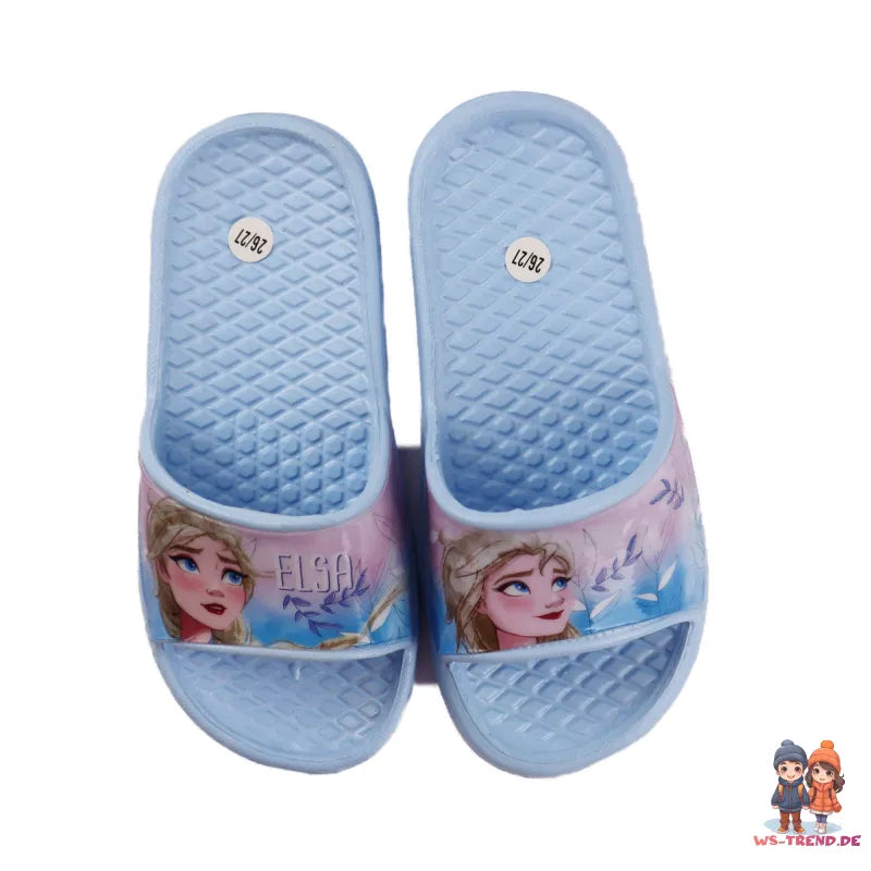 Disney Die Eiskönigin Elsa - Kinder Sandalen - WS-Trend.de Badeschuhe Latschen Lila Blau 24-31