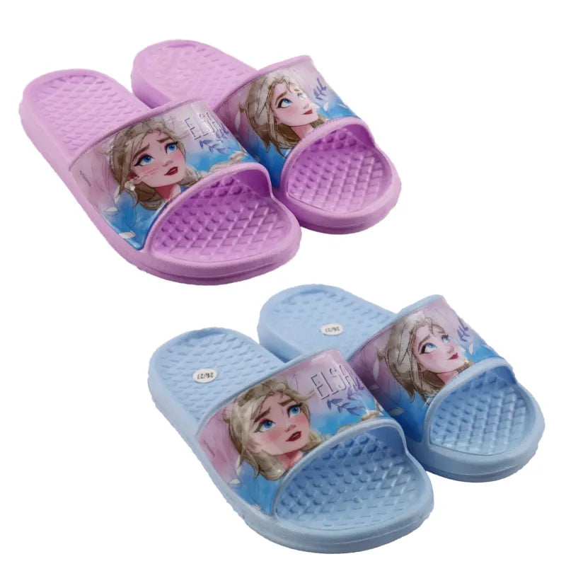 Disney Die Eiskönigin Elsa - Kinder Sandalen - WS-Trend.de Badeschuhe Latschen Lila Blau 24-31