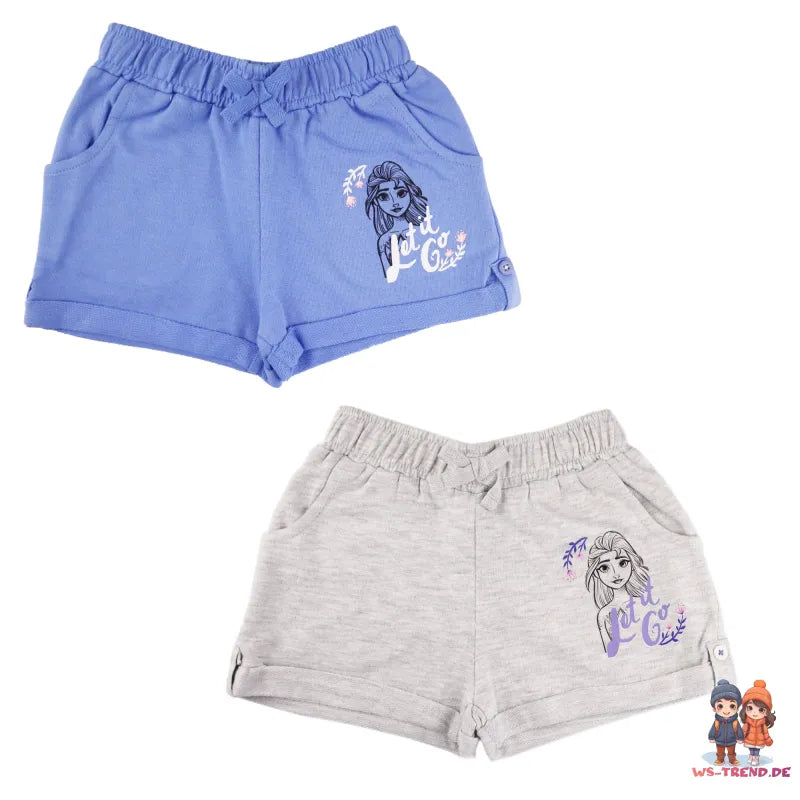 Disney Die Eiskönigin Elsa Kinder Shorts - WS-Trend.de Frozen Mädchen 92-128 Blau Grau