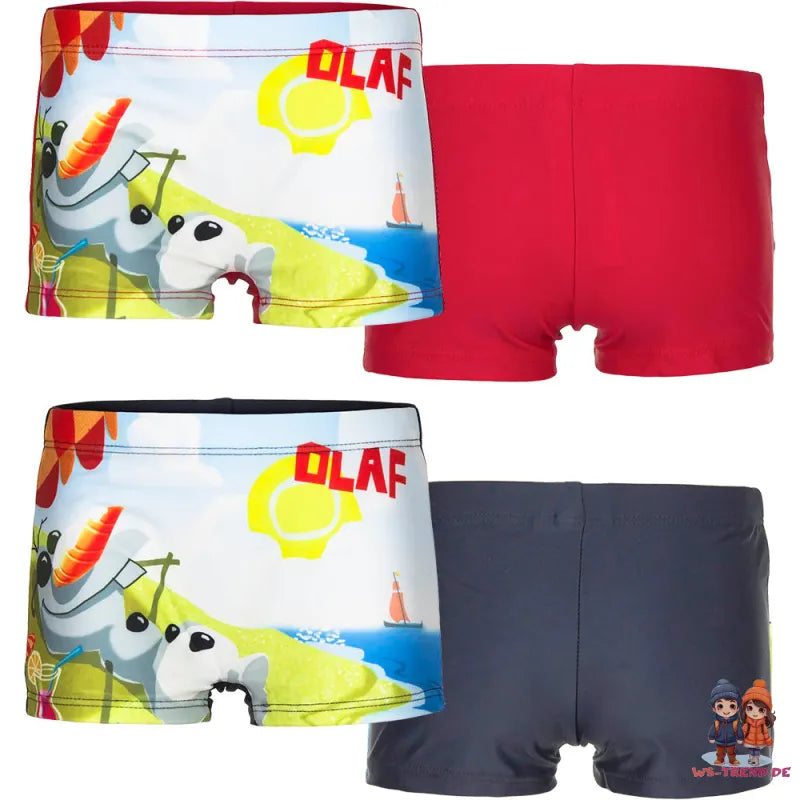 Disney Die Eiskönigin Olaf Snowman Kinder Badehose Shorts - WS-Trend.de Badeshorts jungen Bademode 98 - 116